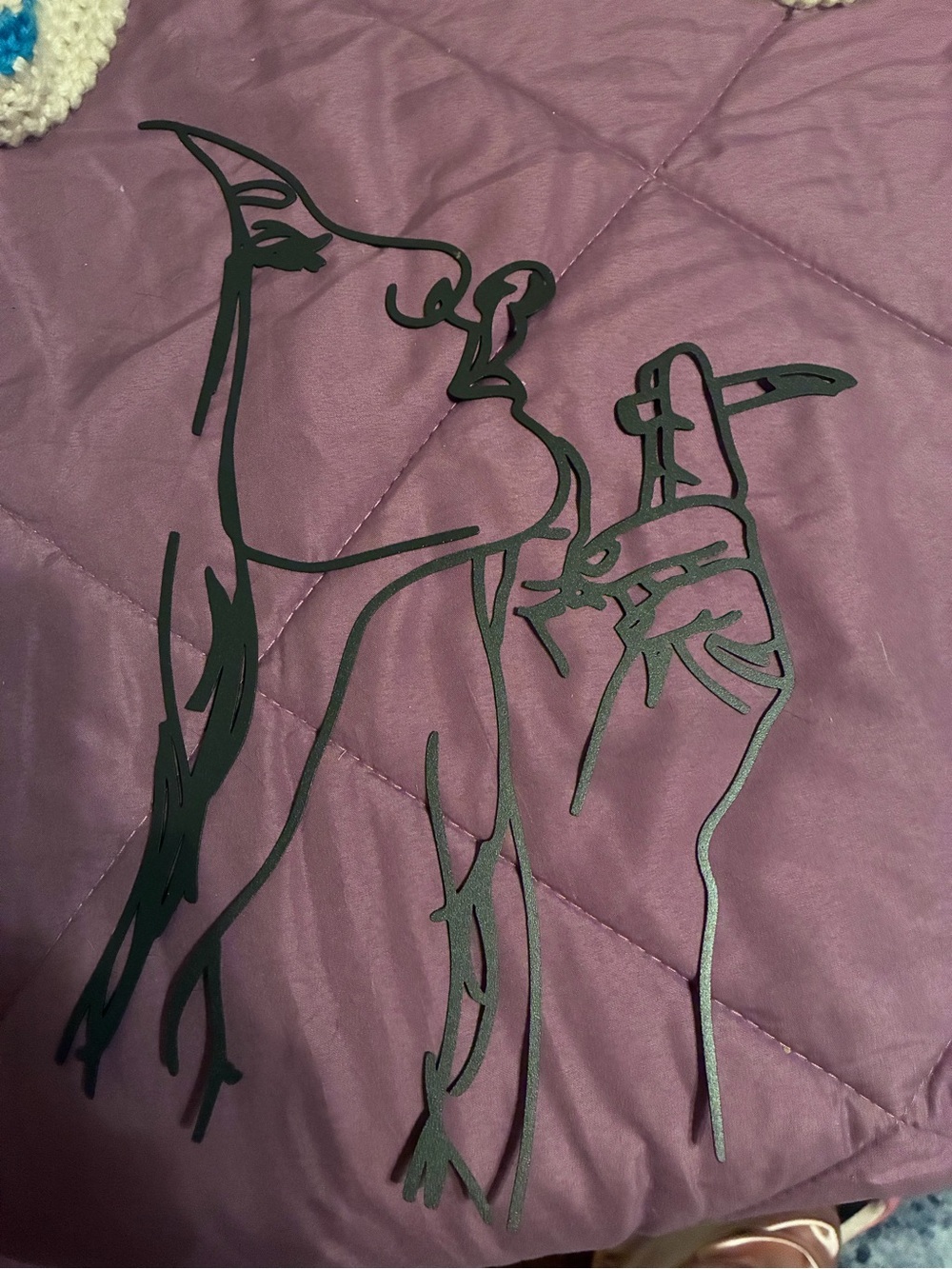 Minimalist Black Line Art Metal Wall Decor - Figure Silhouette